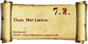 Thun Marianna névjegykártya